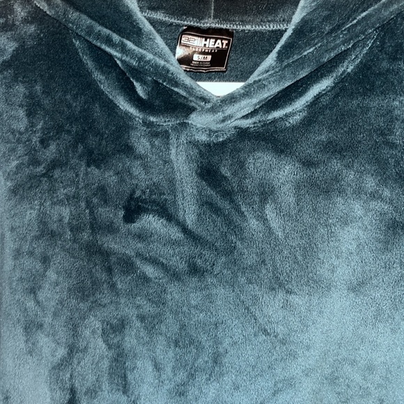 32 degrees Velour long teal sleepwear - Picture 3 of 6